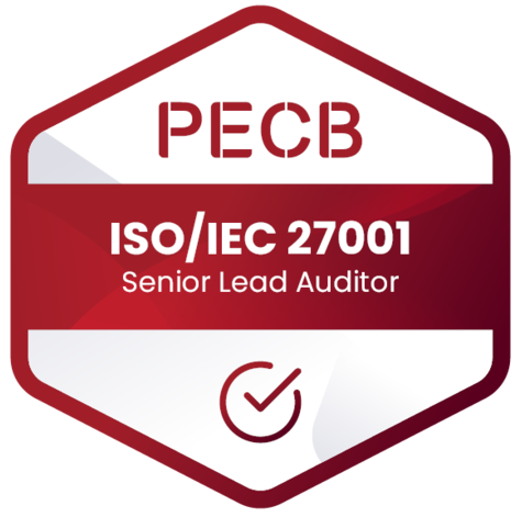 PECB ISO/IEC 27001 Senior Lead Auditor Certification Badge